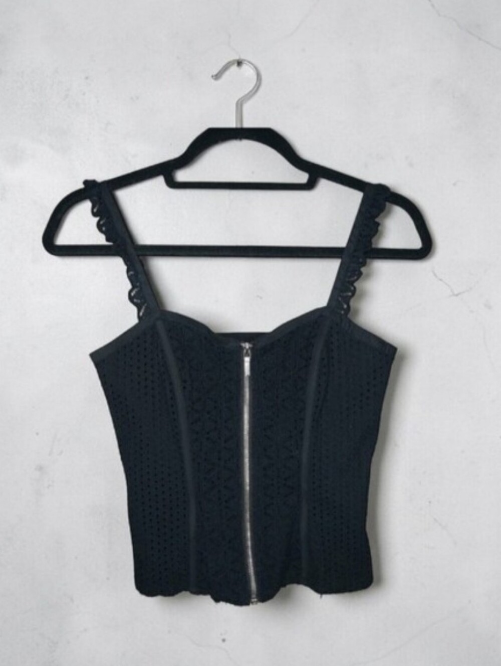 BEBE corset eyelet top size extra small womens - Picture 1 of 13